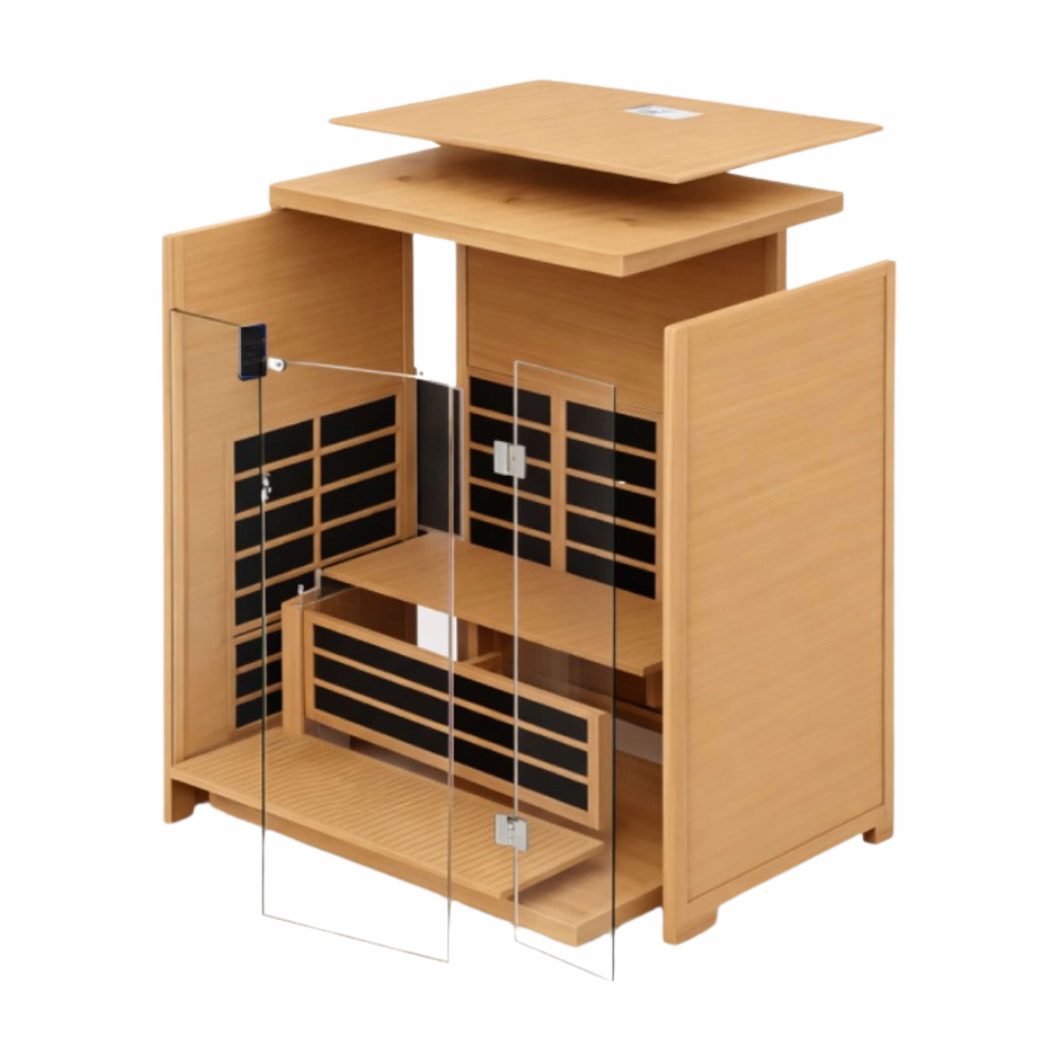 Infrarotsauna JIC150 Sidora für 3 Personen technische Zeichnung