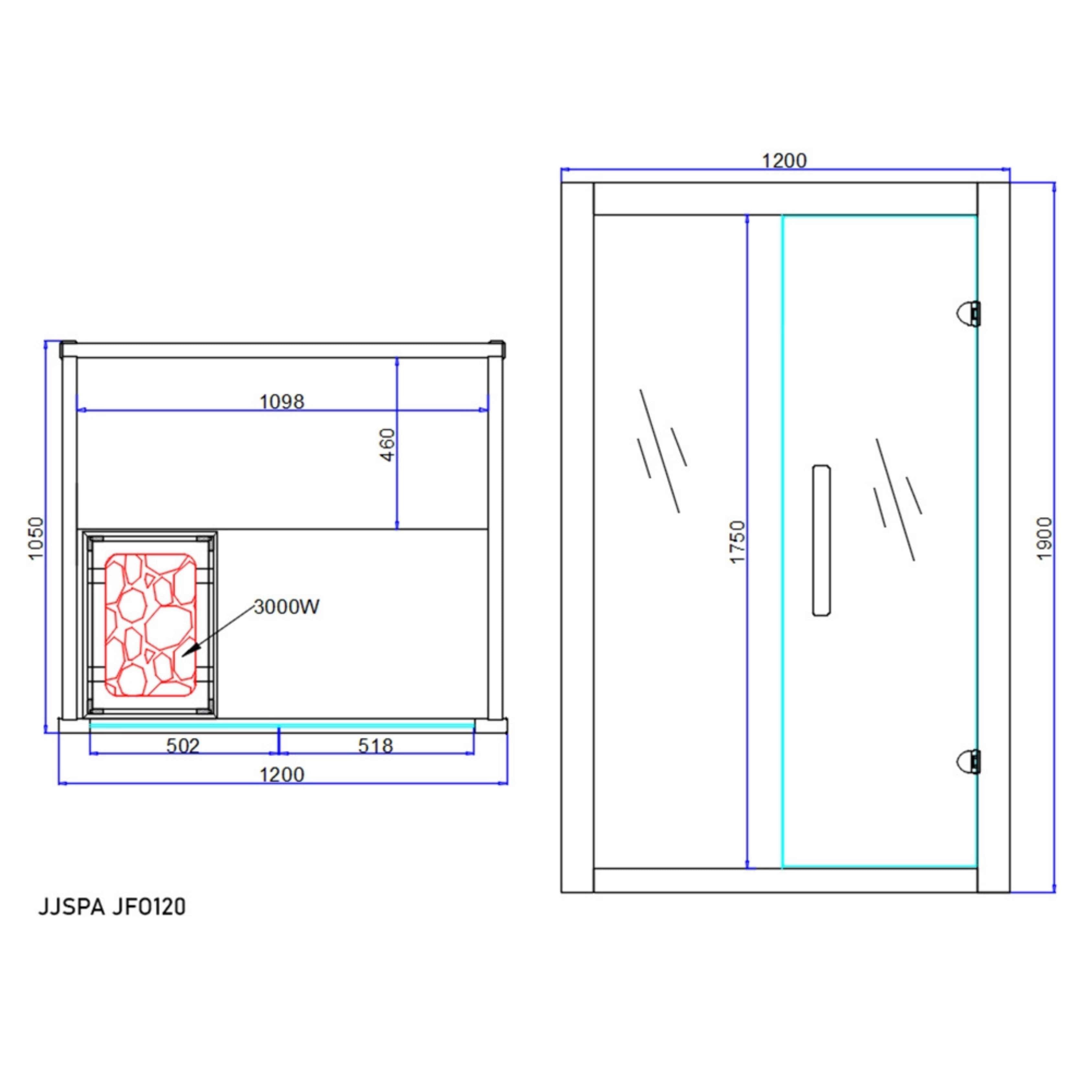 JJSPA JFO120 Finnish Sauna